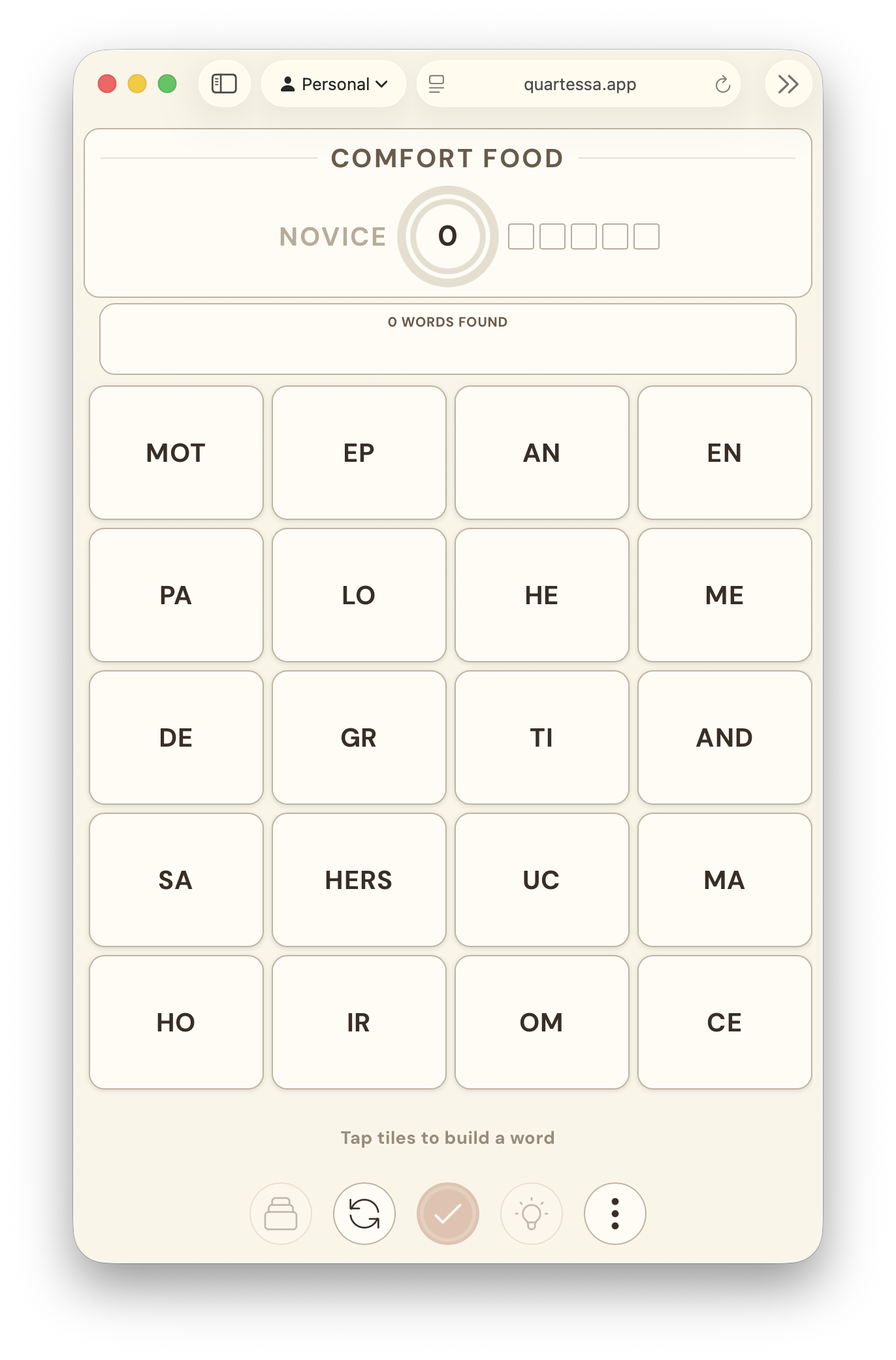 New game, light theme